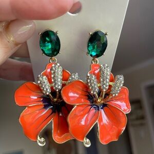 Tropical Flower Earrings